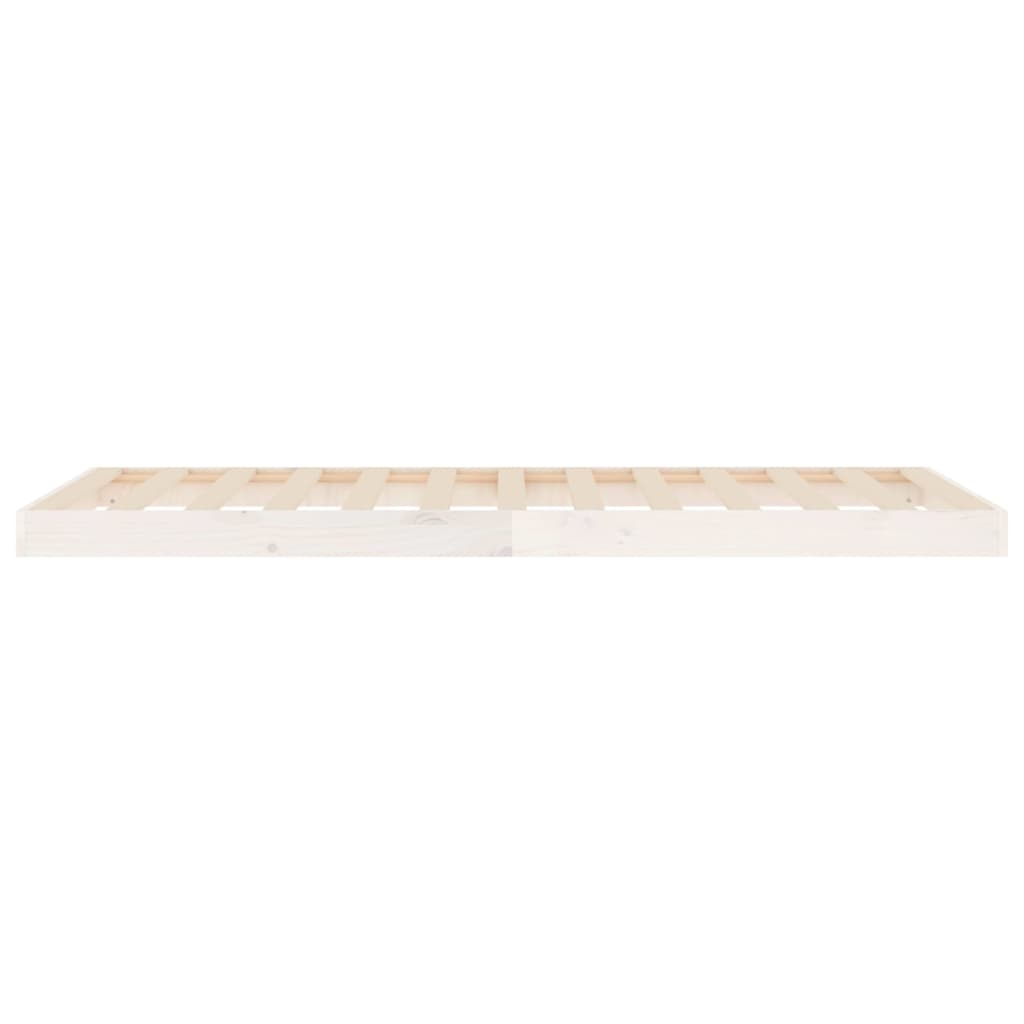 Cadre de lit sans matelas blanc 90x190 cm bois de pin massif - XIOS