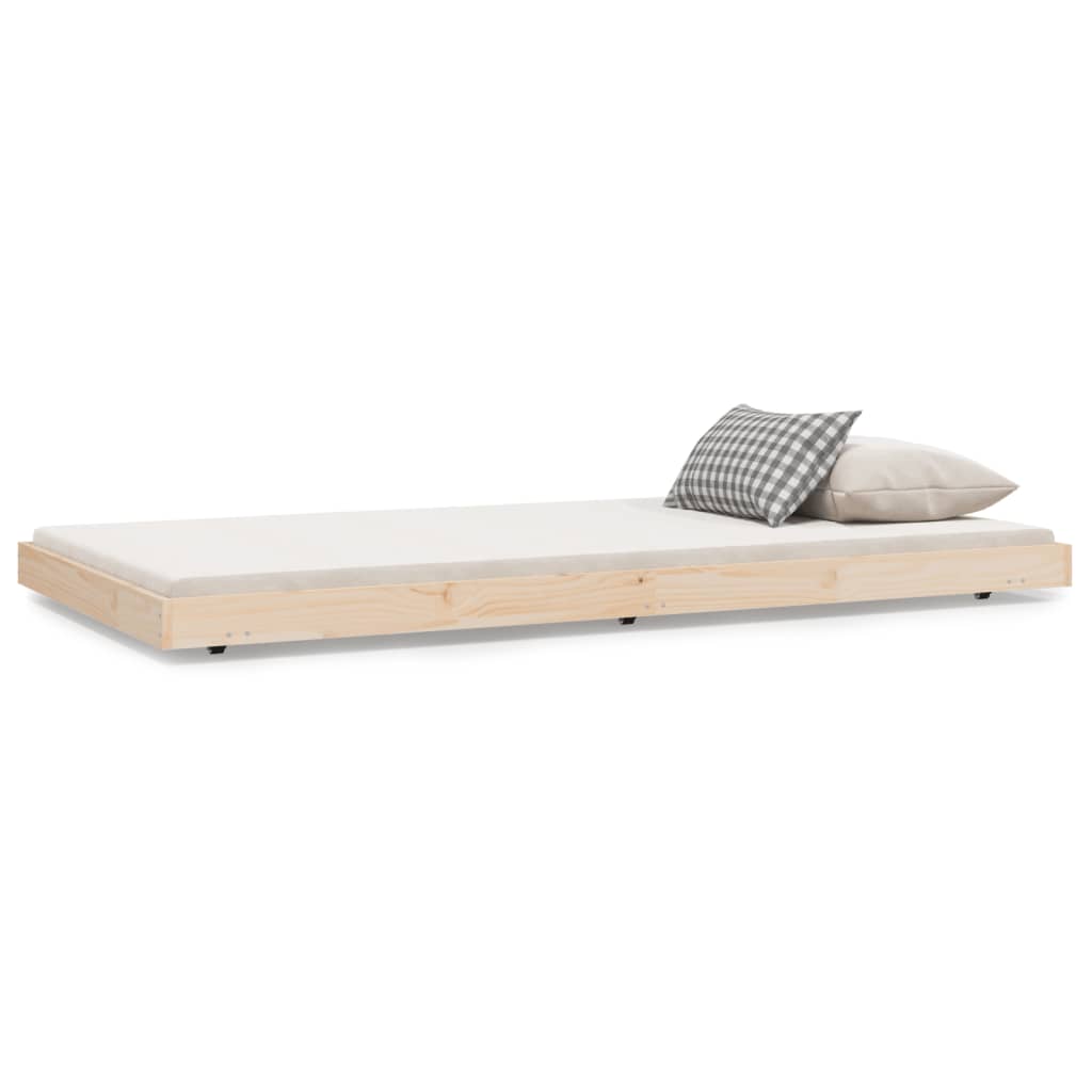 Cadre de lit sans matelas 90x200 cm bois de pin massif - XIOS