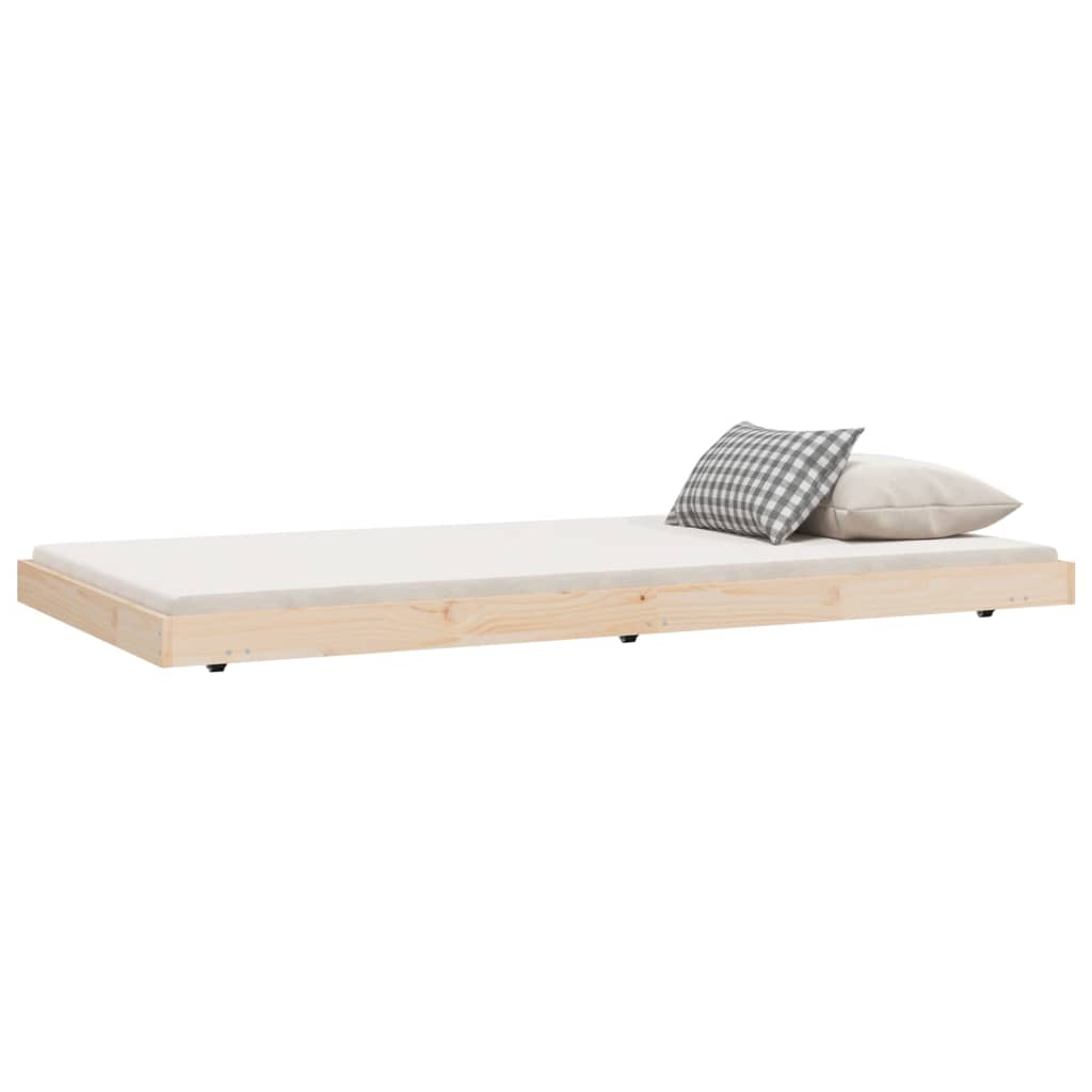 Cadre de lit sans matelas 80x200 cm bois massif de pin - XIOS