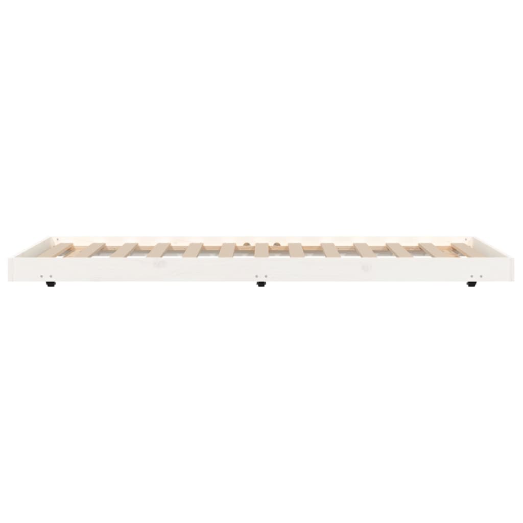 Cadre de lit sans matelas blanc 75x190 cm bois de pin massif - XIOS