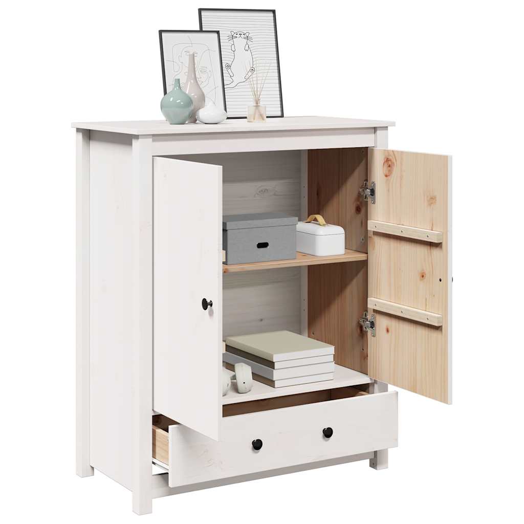 Buffet Blanc 83x41,5x100 cm Bois massif de pin - XIOS