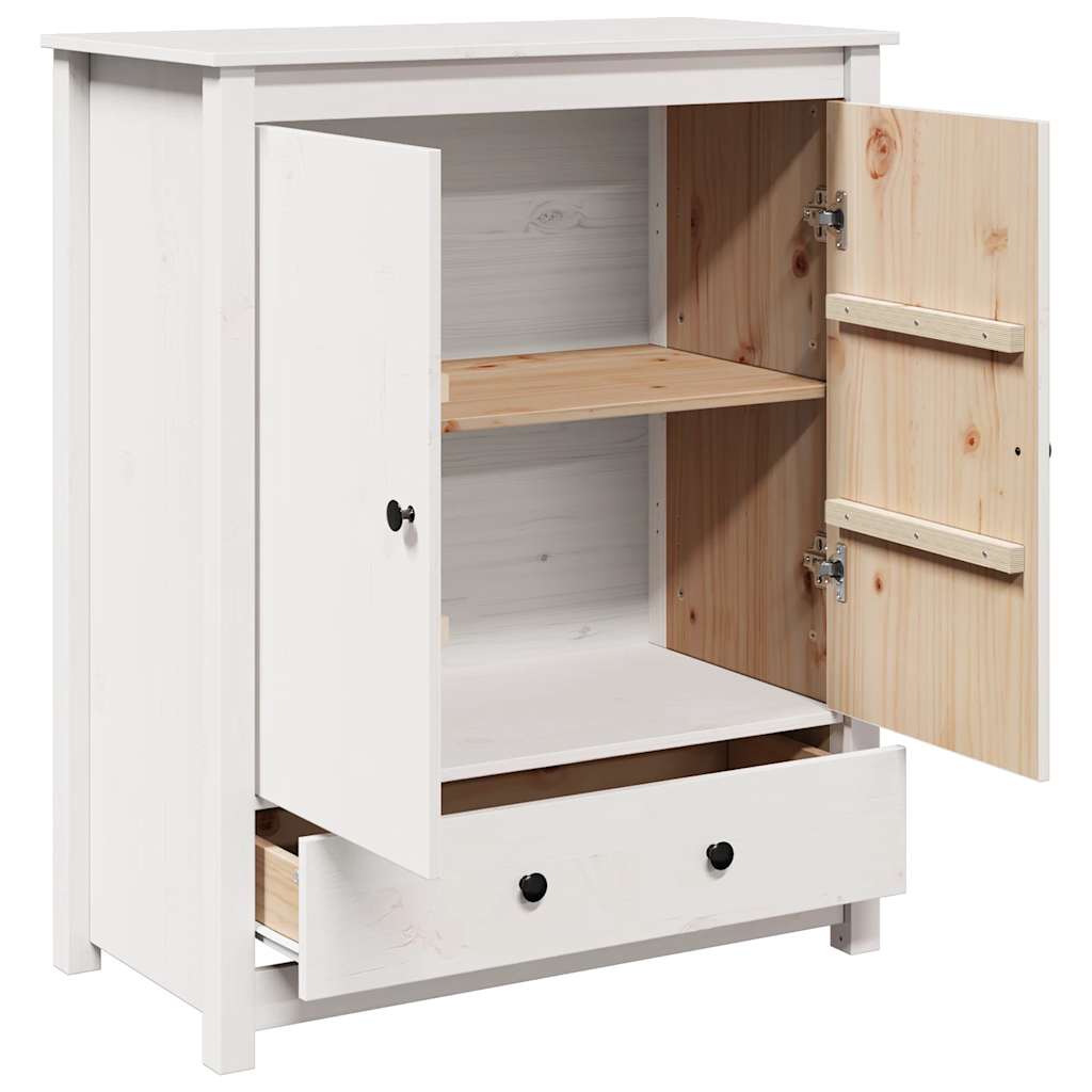 Buffet Blanc 83x41,5x100 cm Bois massif de pin - XIOS