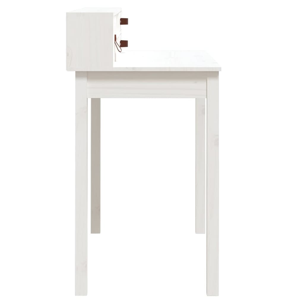 Bureau Blanc 110x50x93 cm Bois massif de pin - XIOS