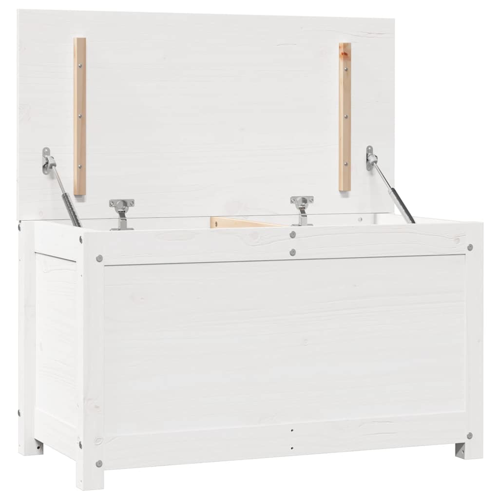 Boîte de rangement Blanc 80x40x45,5 cm Bois massif de pin - XIOS
