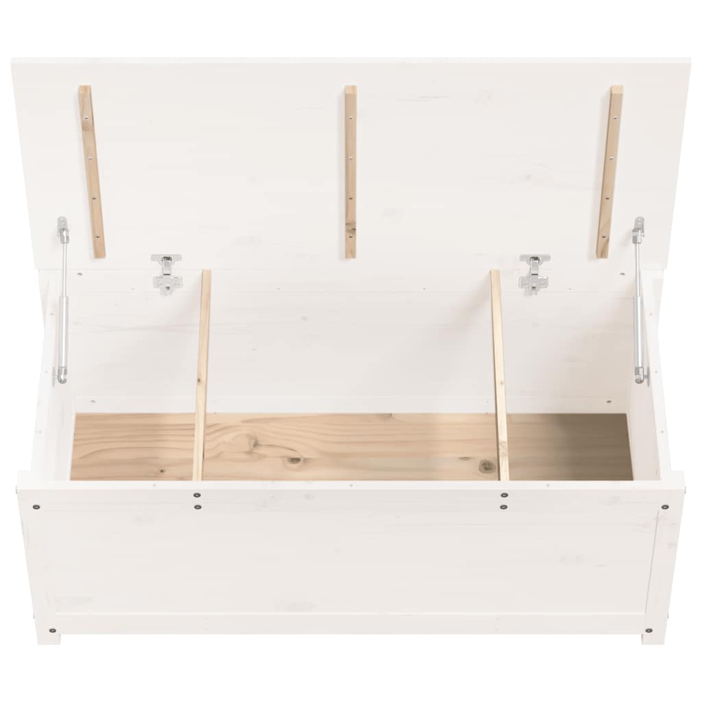 Boîte de rangement Blanc 110x50x45,5 cm Bois massif de pin - XIOS