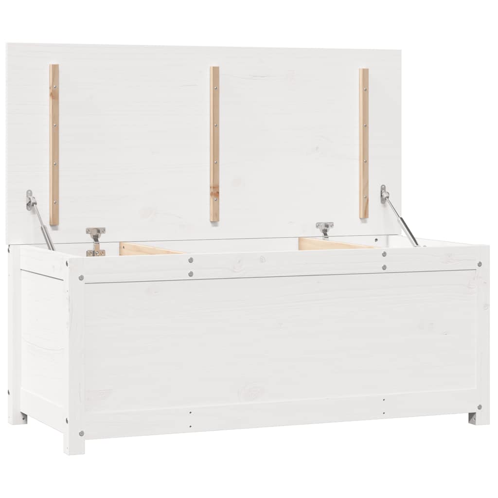 Boîte de rangement Blanc 110x50x45,5 cm Bois massif de pin - XIOS