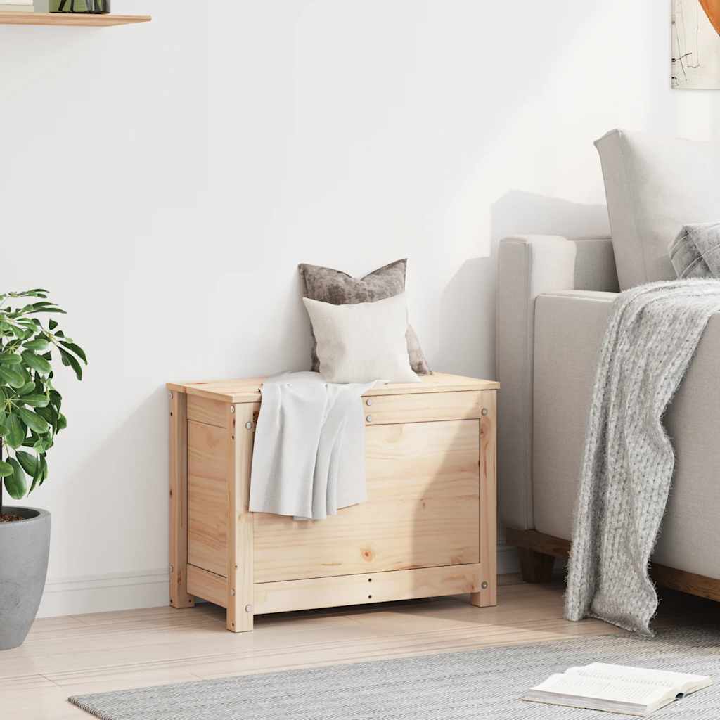Boîte de rangement 60x32x45,5 cm Bois massif de pin - XIOS