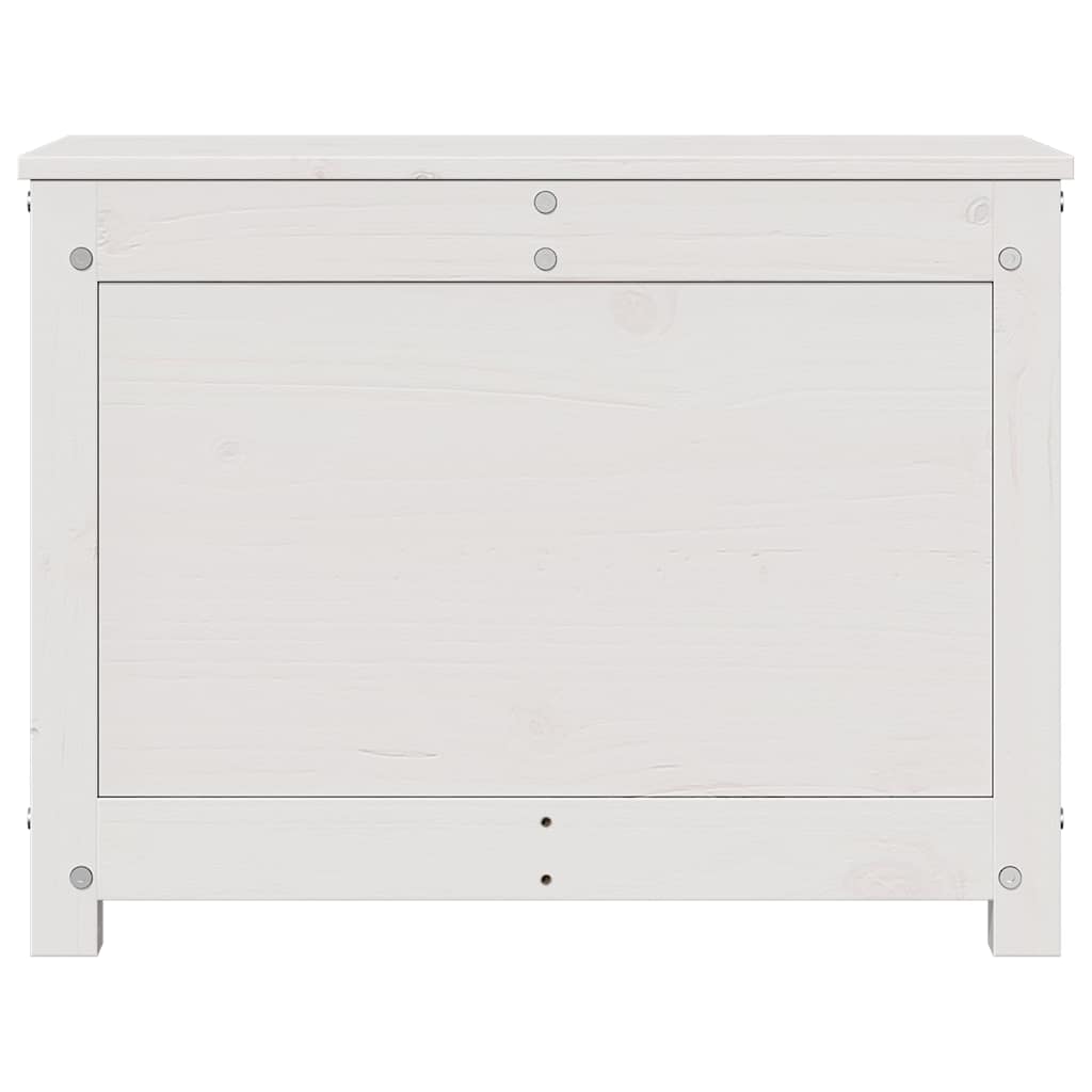 Boîte de rangement Blanc 60x32x45,5 cm Bois massif de pin - XIOS
