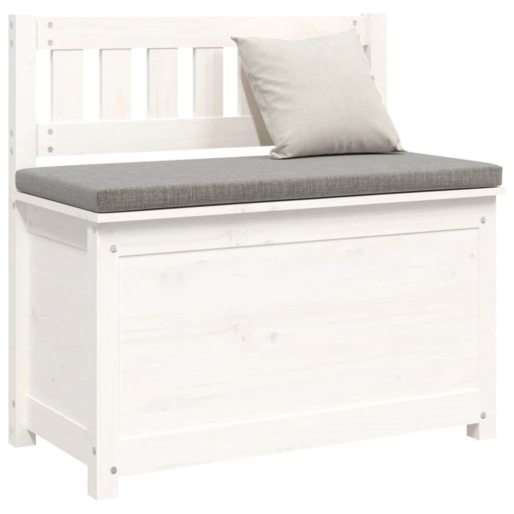 Banc Blanc 80x41x77 cm Bois de pin massif - XIOS
