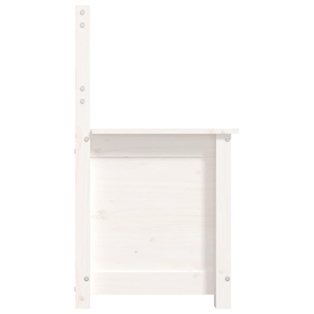 Banc Blanc 80x41x77 cm Bois de pin massif - XIOS