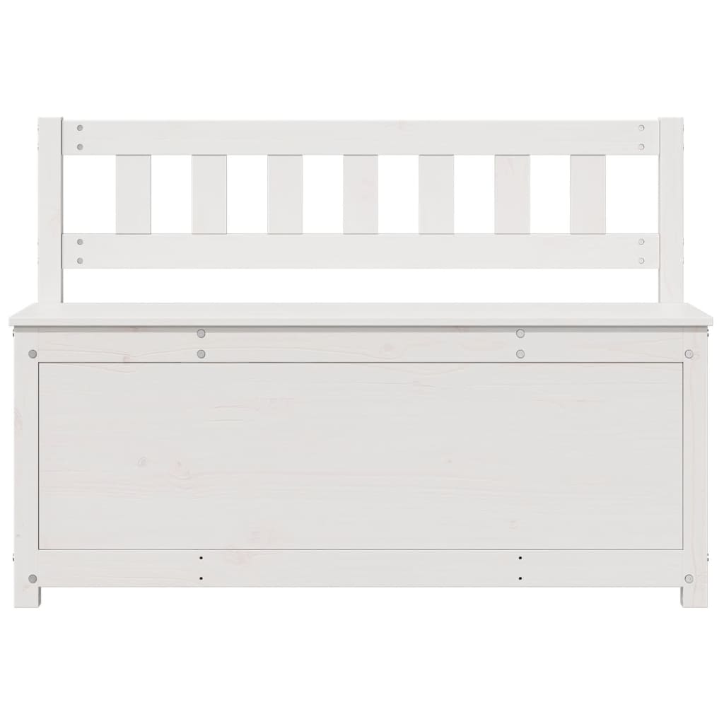 Banc Blanc 110x41x76,5 cm Bois de pin massif - XIOS