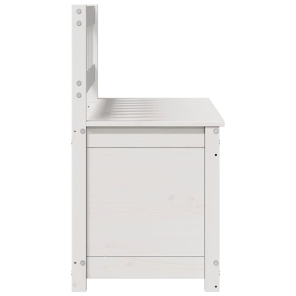 Banc Blanc 110x41x76,5 cm Bois de pin massif - XIOS