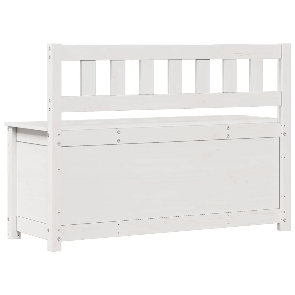 Banc Blanc 110x41x76,5 cm Bois de pin massif - XIOS