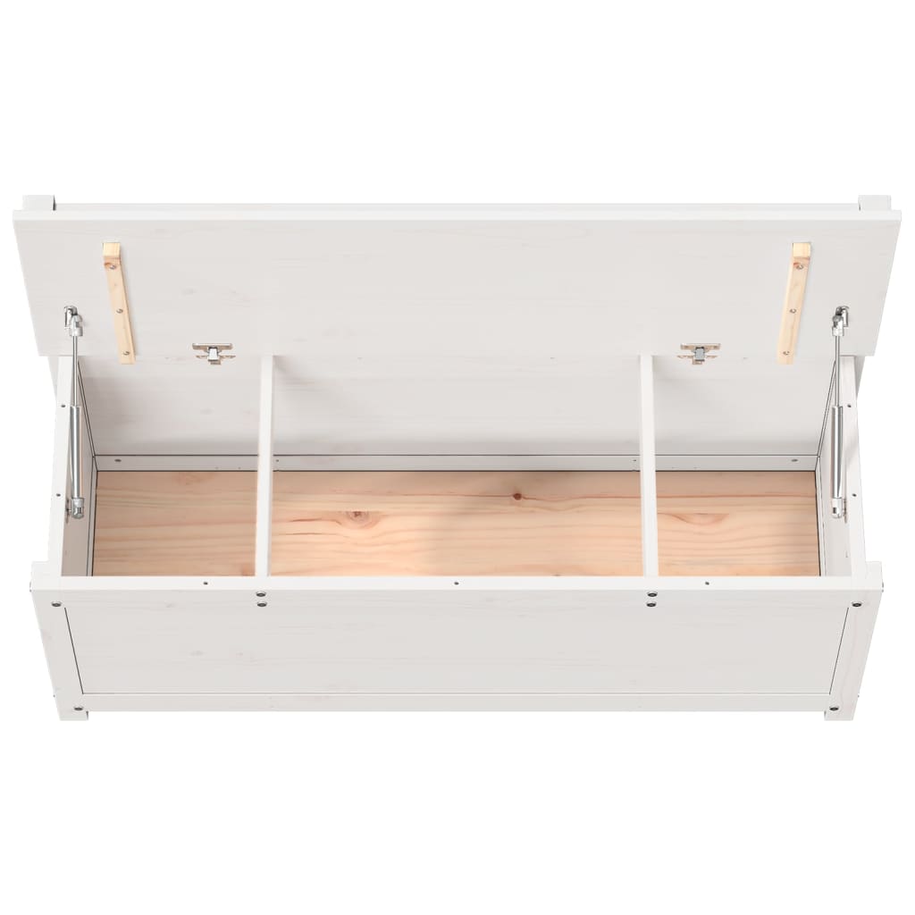 Banc Blanc 110x41x76,5 cm Bois de pin massif - XIOS