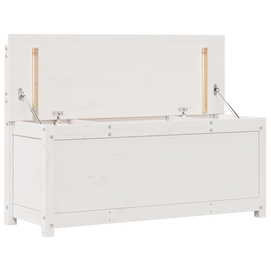 Banc Blanc 110x41x76,5 cm Bois de pin massif - XIOS