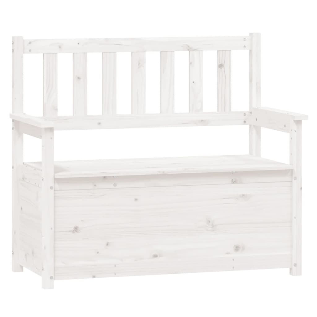 Banc Blanc 112,5x51,5x96,5 cm Bois de pin massif - XIOS