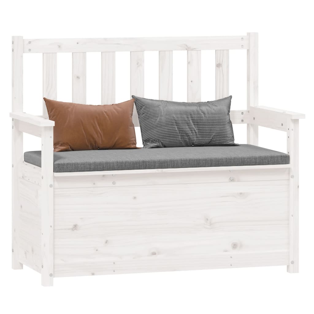 Banc Blanc 112,5x51,5x96,5 cm Bois de pin massif - XIOS