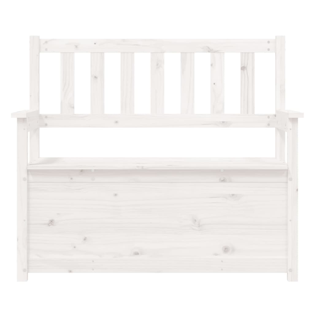 Banc Blanc 112,5x51,5x96,5 cm Bois de pin massif - XIOS