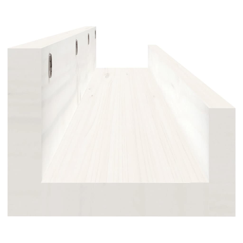 Étagères murales 2 pcs Blanc 110x12x9 cm Bois de pin massif - XIOS