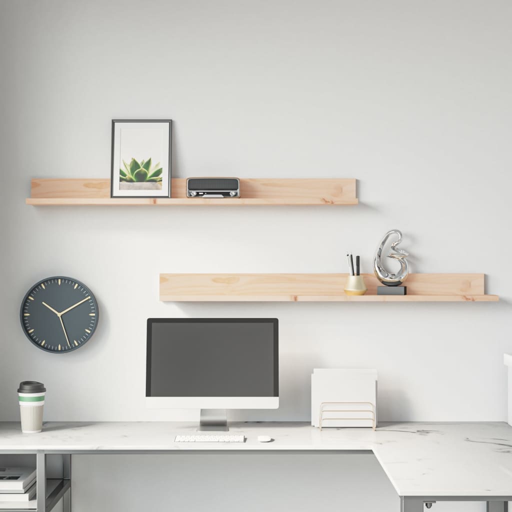 Étagères murales 2 pcs 110x11x9 cm Bois de pin massif - XIOS