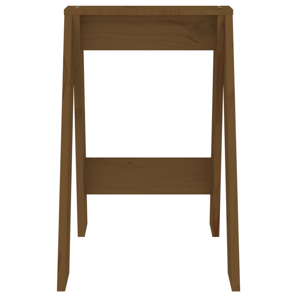 Tabourets lot de 2 marron miel 40x40x60 cm bois massif de pin - XIOS