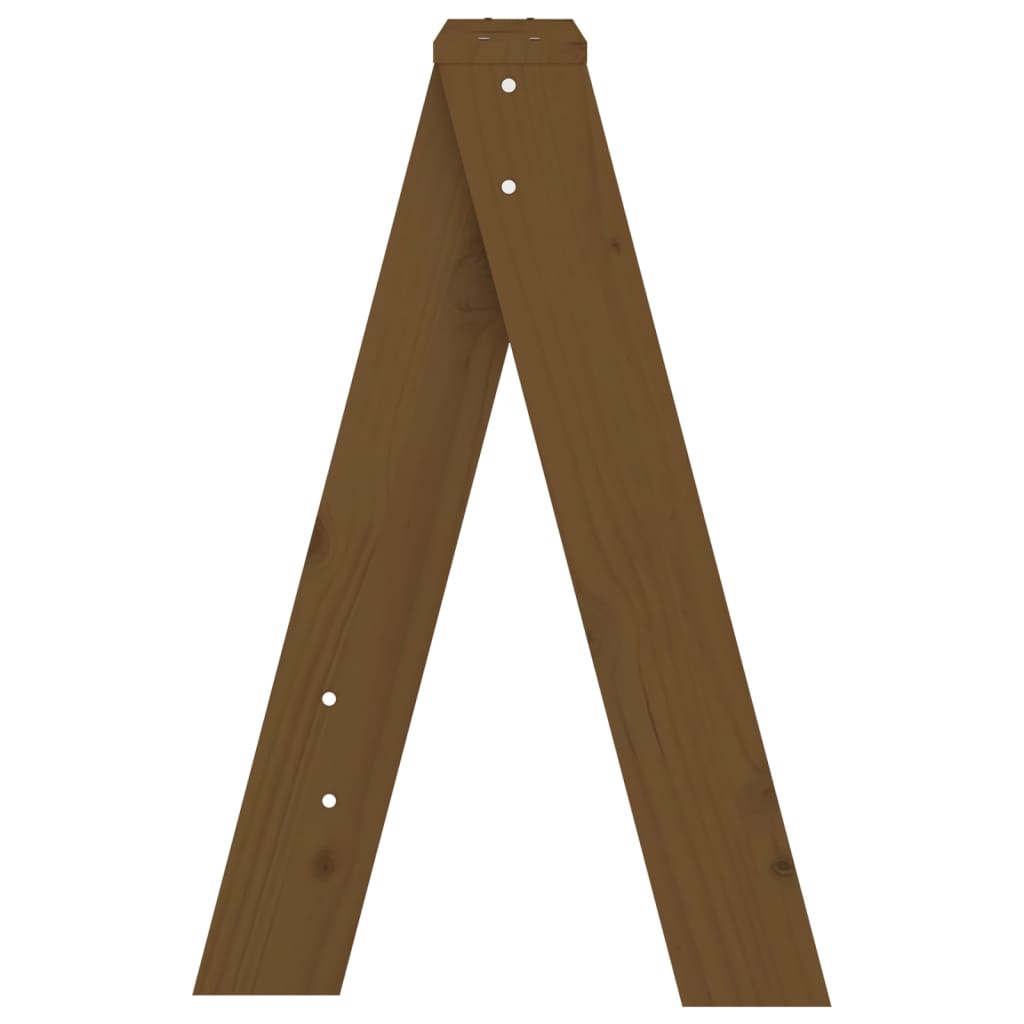 Tabourets lot de 2 marron miel 40x40x60 cm bois massif de pin - XIOS