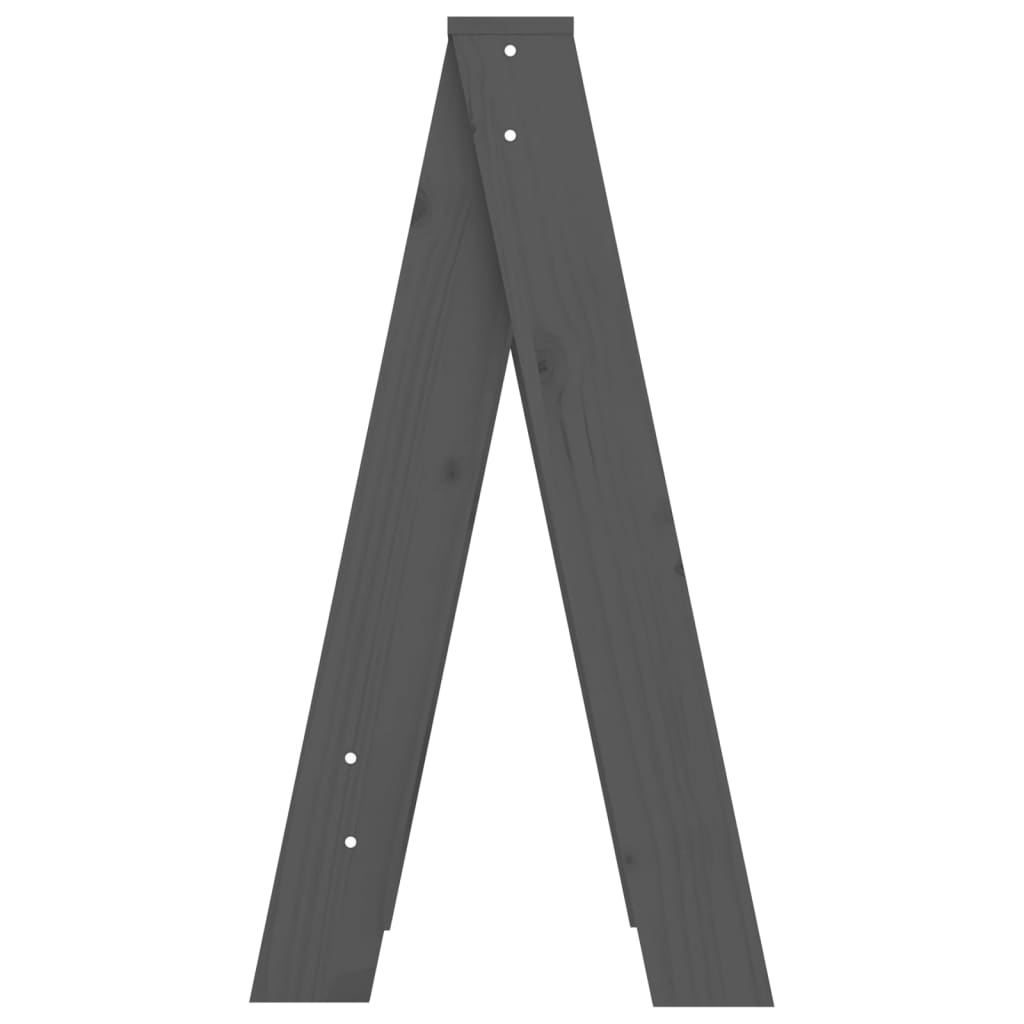 Tabourets 2 pcs Gris 40x40x75 cm Bois massif de pin - XIOS