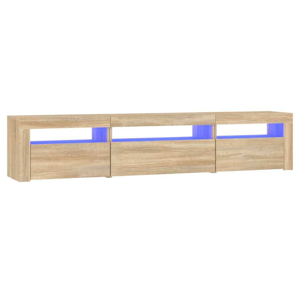 Meuble TV avec lumières LED Chêne sonoma 195x35x40 cm - XIOS