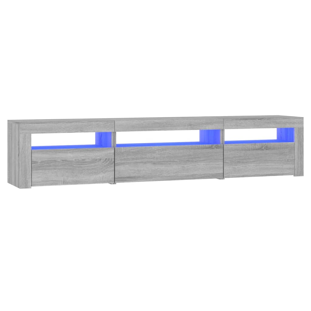 Meuble TV avec lumières LED Sonoma gris 195x35x40 cm - XIOS