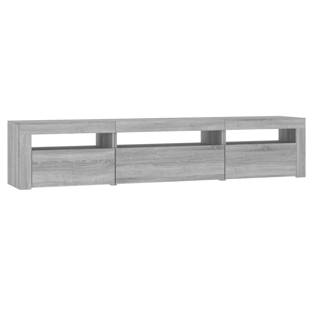 Meuble TV avec lumières LED Sonoma gris 195x35x40 cm - XIOS