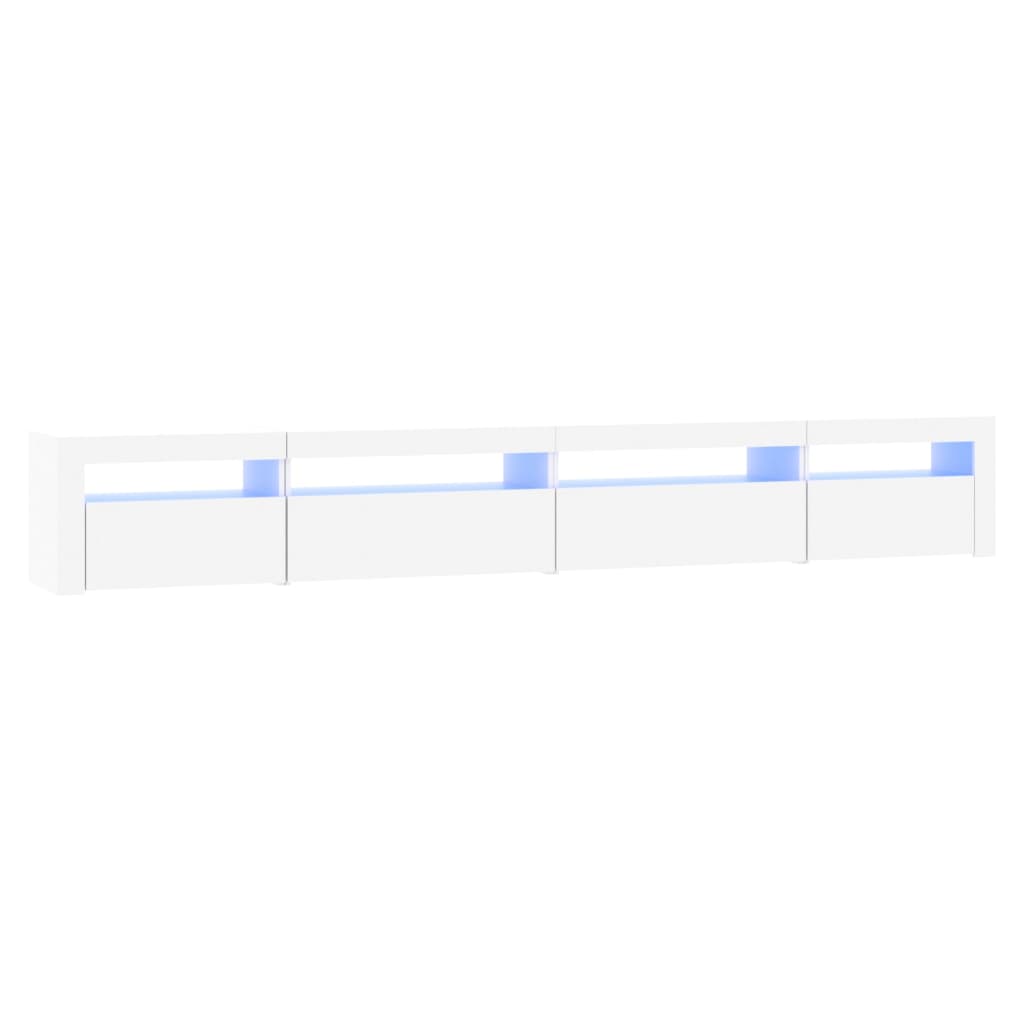 Meuble TV avec lumières LED Blanc 270x35x40 cm - XIOS