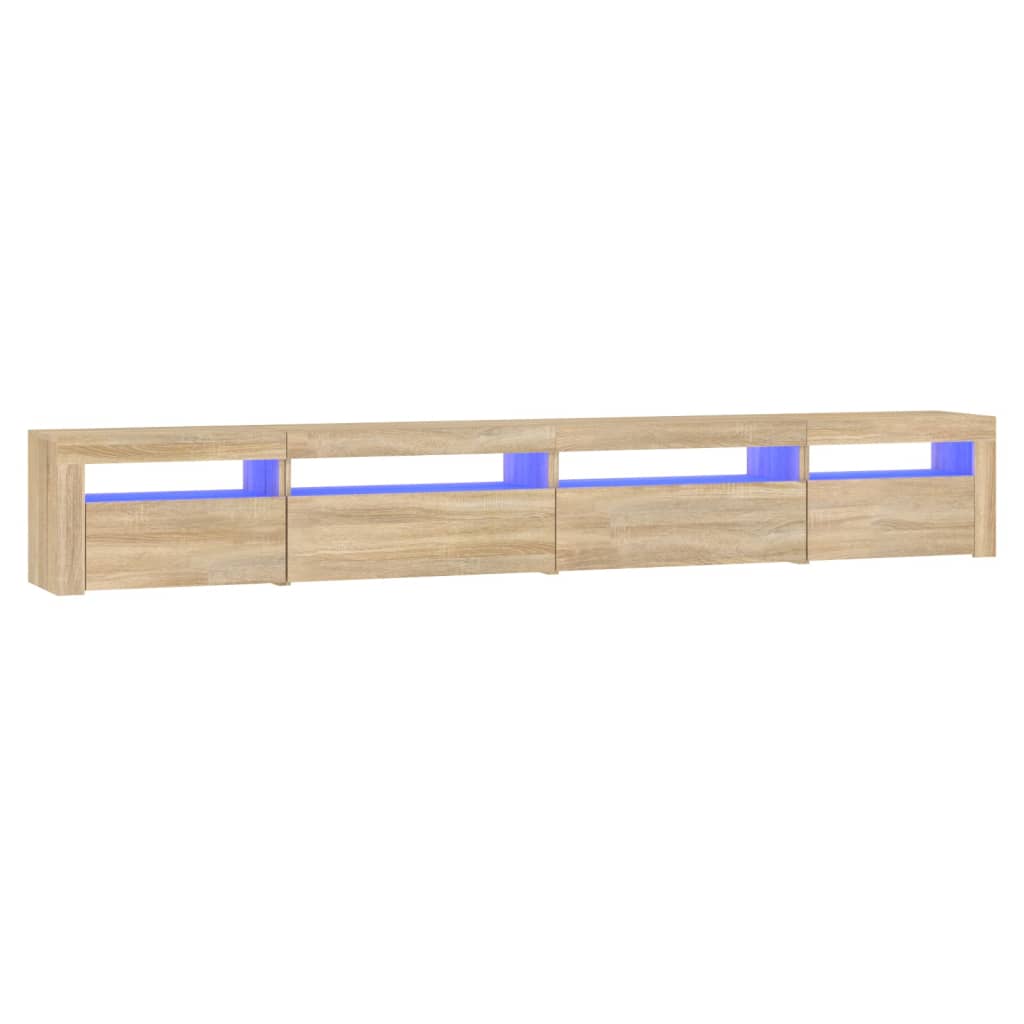 Meuble TV avec lumières LED Chêne sonoma 270x35x40 cm - XIOS