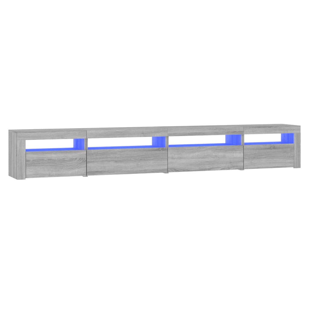 Meuble TV avec lumières LED Sonoma gris 270x35x40 cm - XIOS