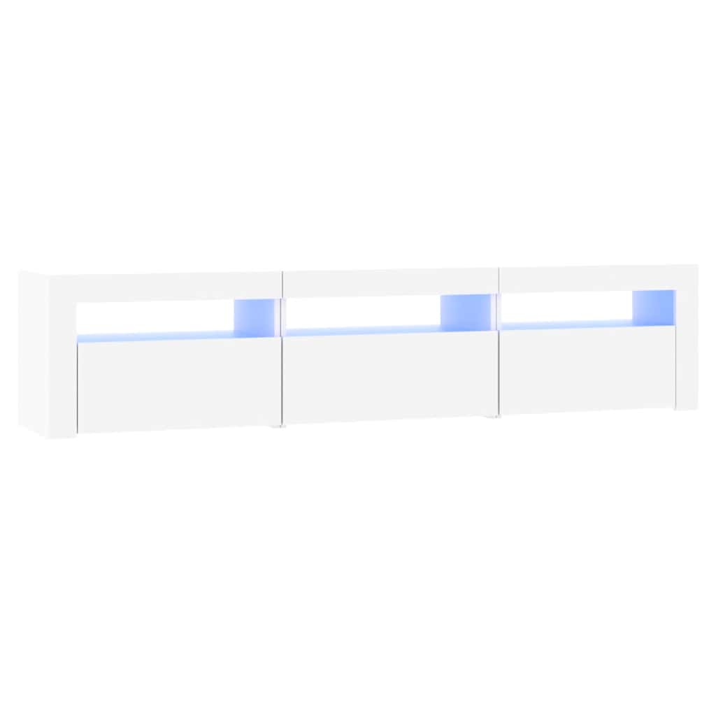 Meuble TV avec lumières LED Blanc 180x35x40 cm - XIOS