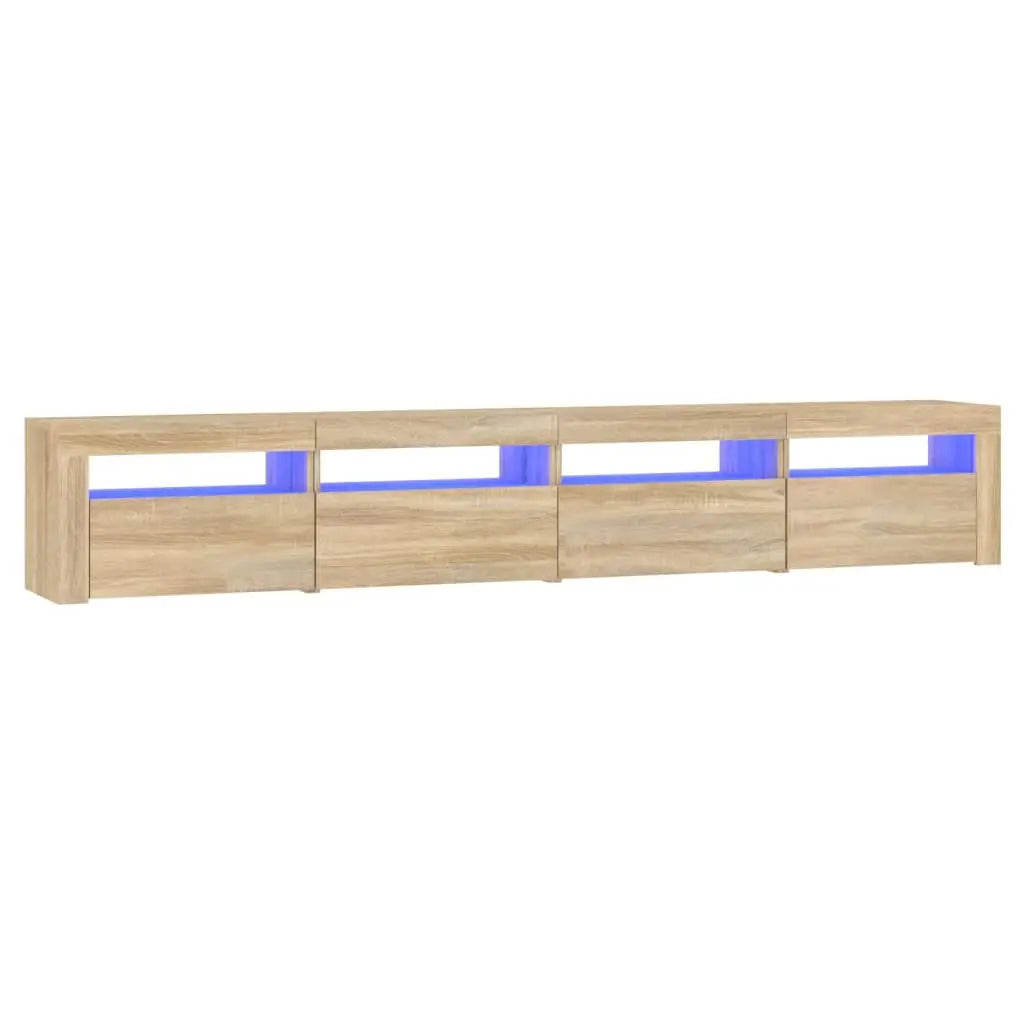 Meuble TV avec lumières LED Chêne sonoma 240x35x40 cm - XIOS