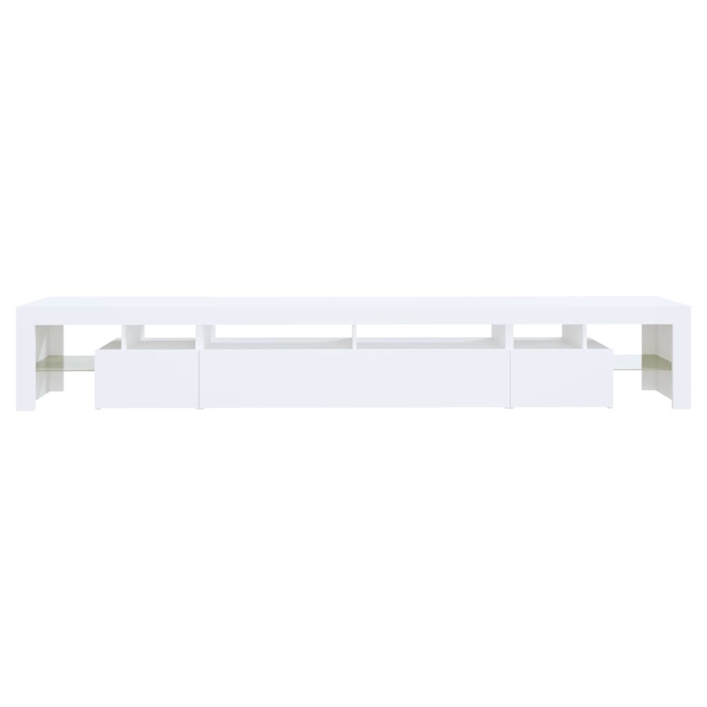 Meuble TV avec lumières LED Blanc 260x36,5x40 cm - XIOS