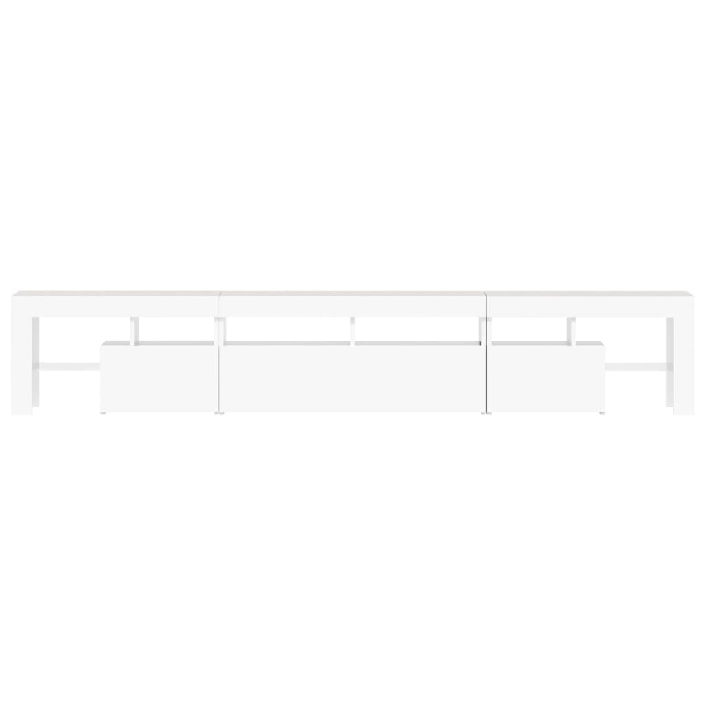 Meuble TV avec lumières LED Blanc 230x36,5x40 cm - XIOS