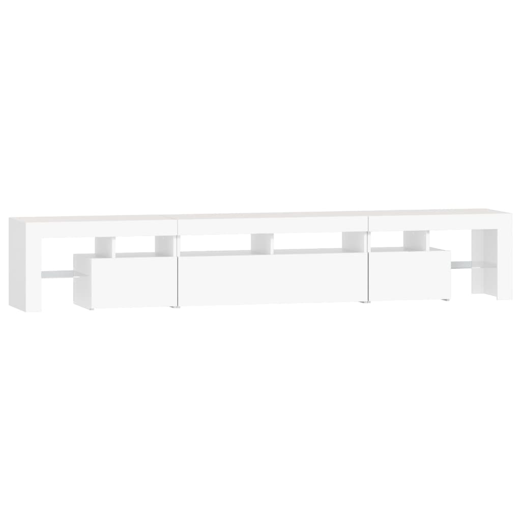 Meuble TV avec lumières LED Blanc 230x36,5x40 cm - XIOS
