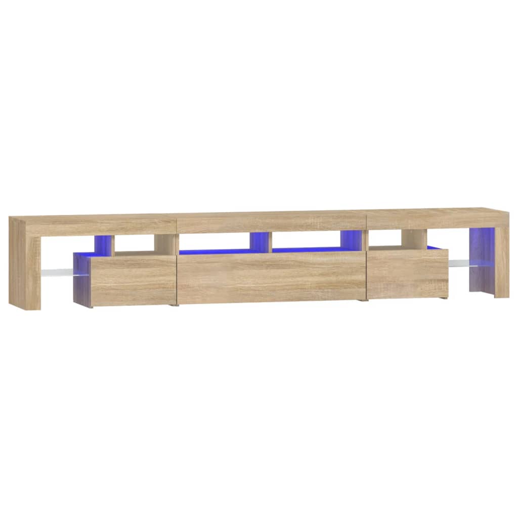 Meuble TV avec lumières LED Chêne sonoma 230x36,5x40 cm - XIOS