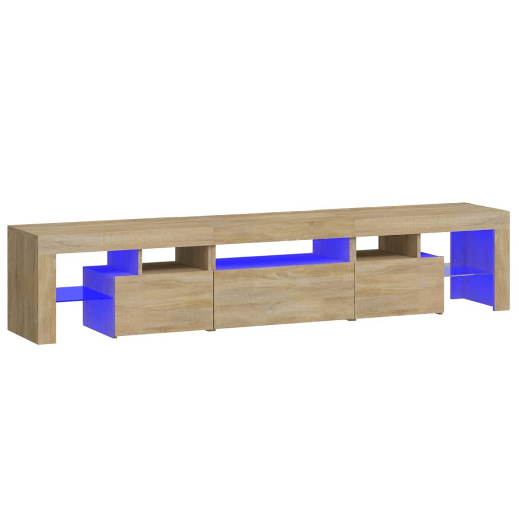 Meuble TV avec lumières LED Chêne sonoma 200x36,5x40 cm - XIOS