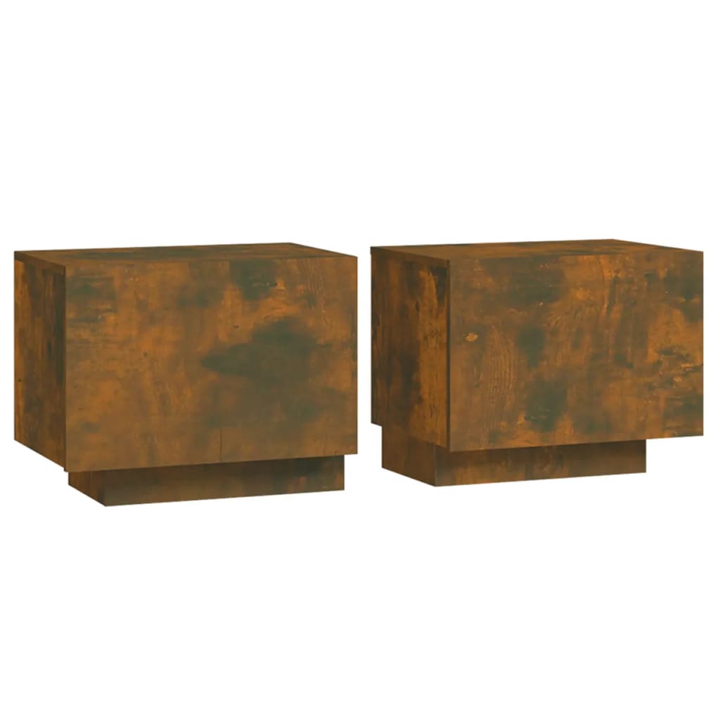 Table de chevet Chêne fumé 100x35x40 cm Bois d'ingénierie - XIOS