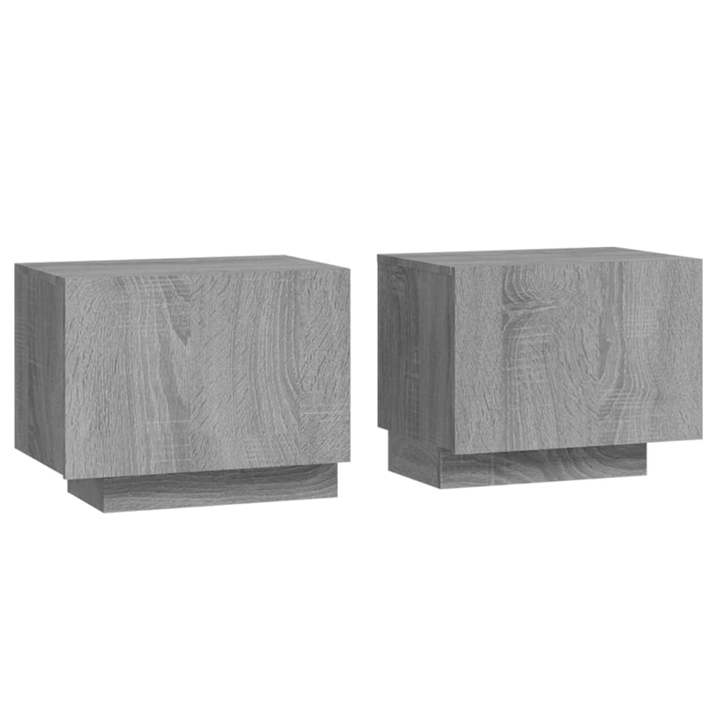 Table de chevet Sonoma gris 100x35x40 cm Bois d'ingénierie - XIOS