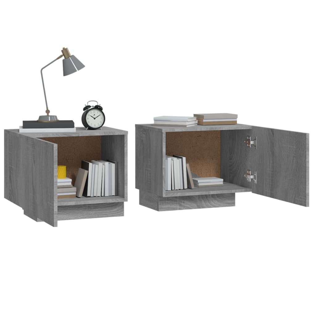 Table de chevet Sonoma gris 100x35x40 cm Bois d'ingénierie - XIOS