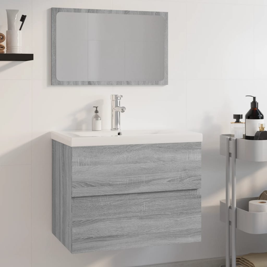 Meubles de salle de bain Sonoma gris Bois d'ingénierie