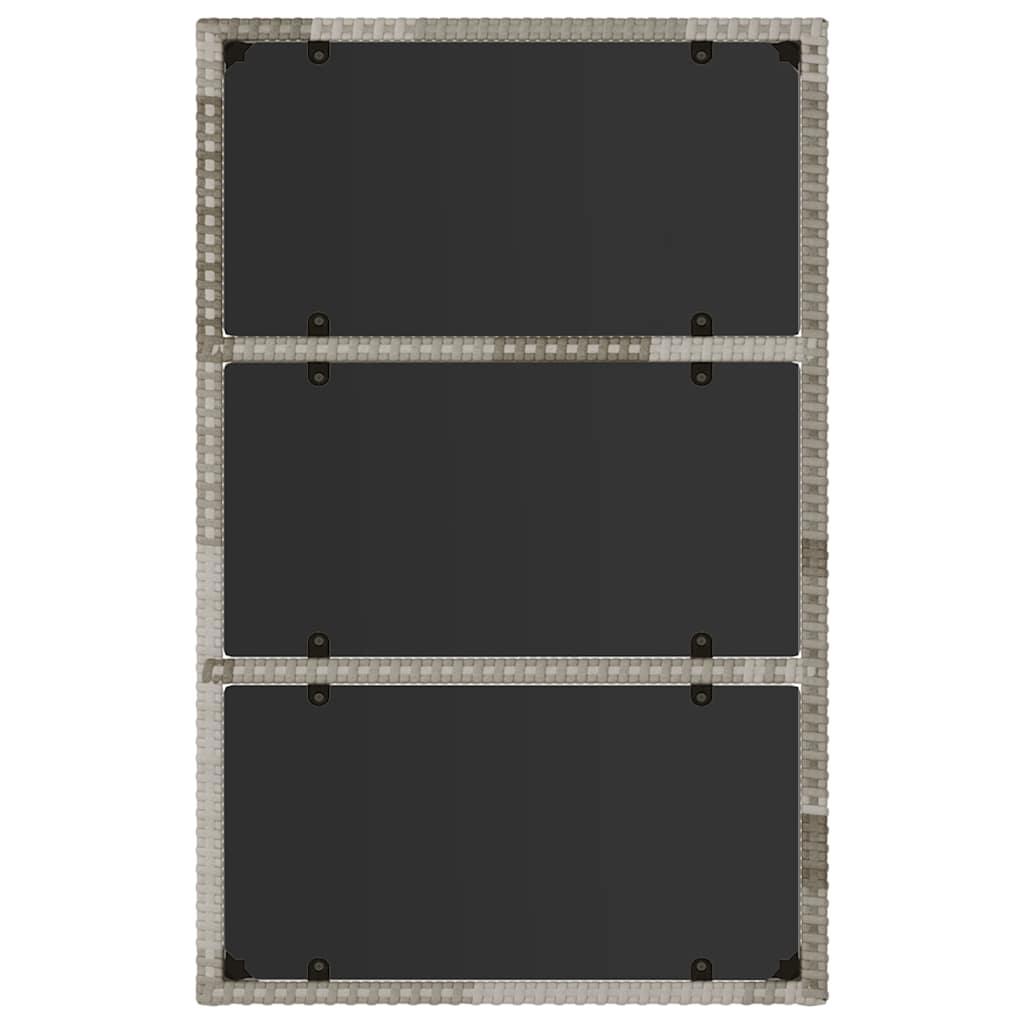 Salon de jardin 4 pcs avec coussins Gris Résine tressée