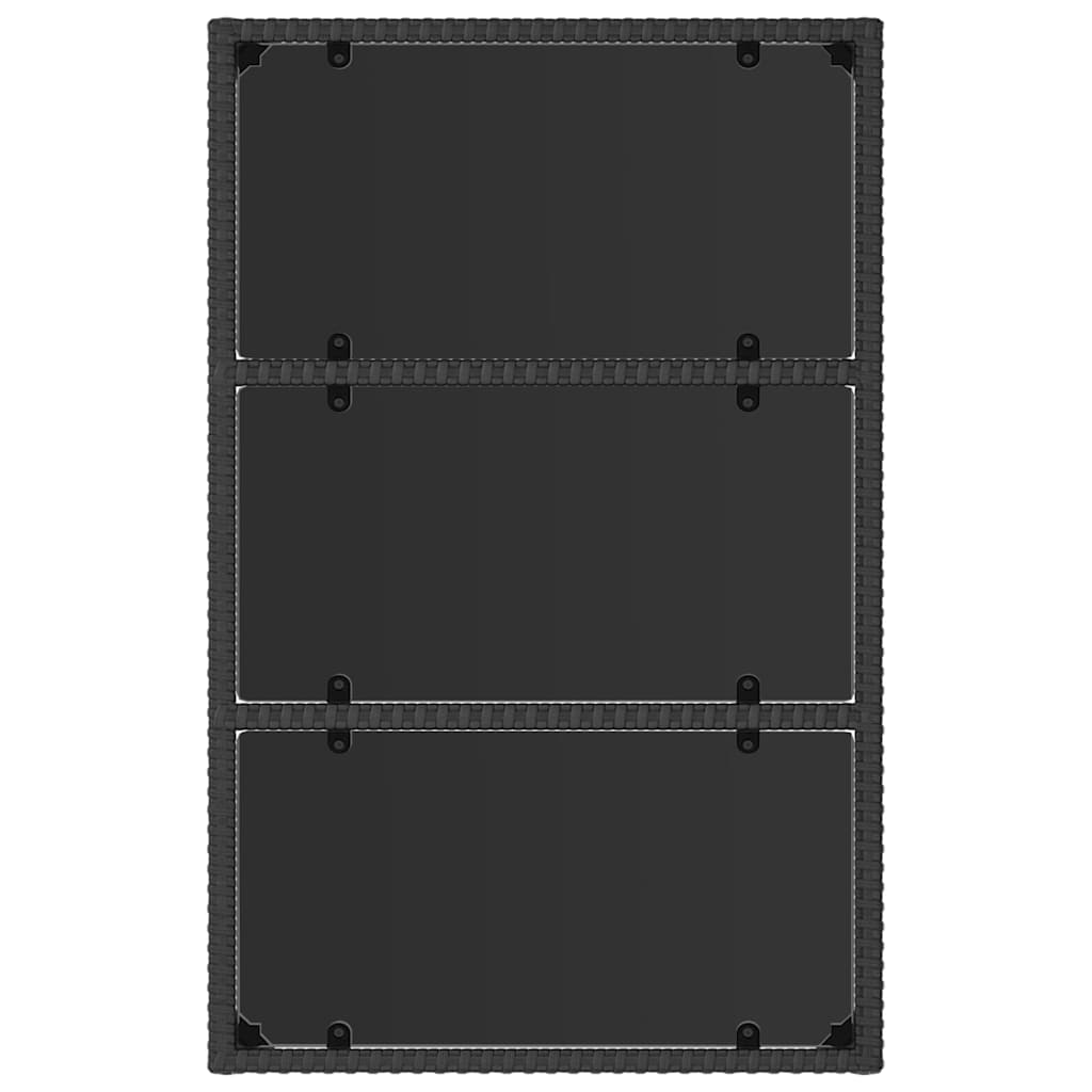 Salon de jardin 4 pcs avec coussins Noir Résine tressée