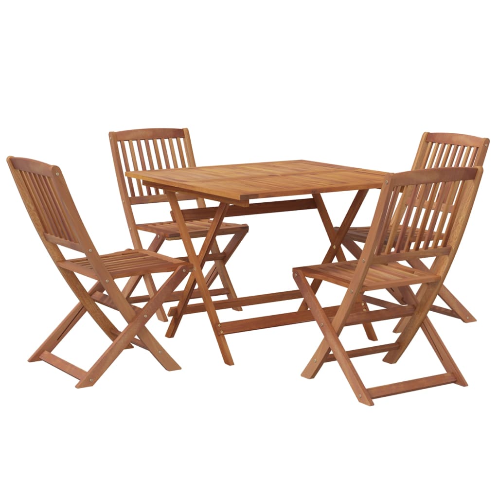 Ensemble à manger de jardin 5 pcs Bois d'acacia solide