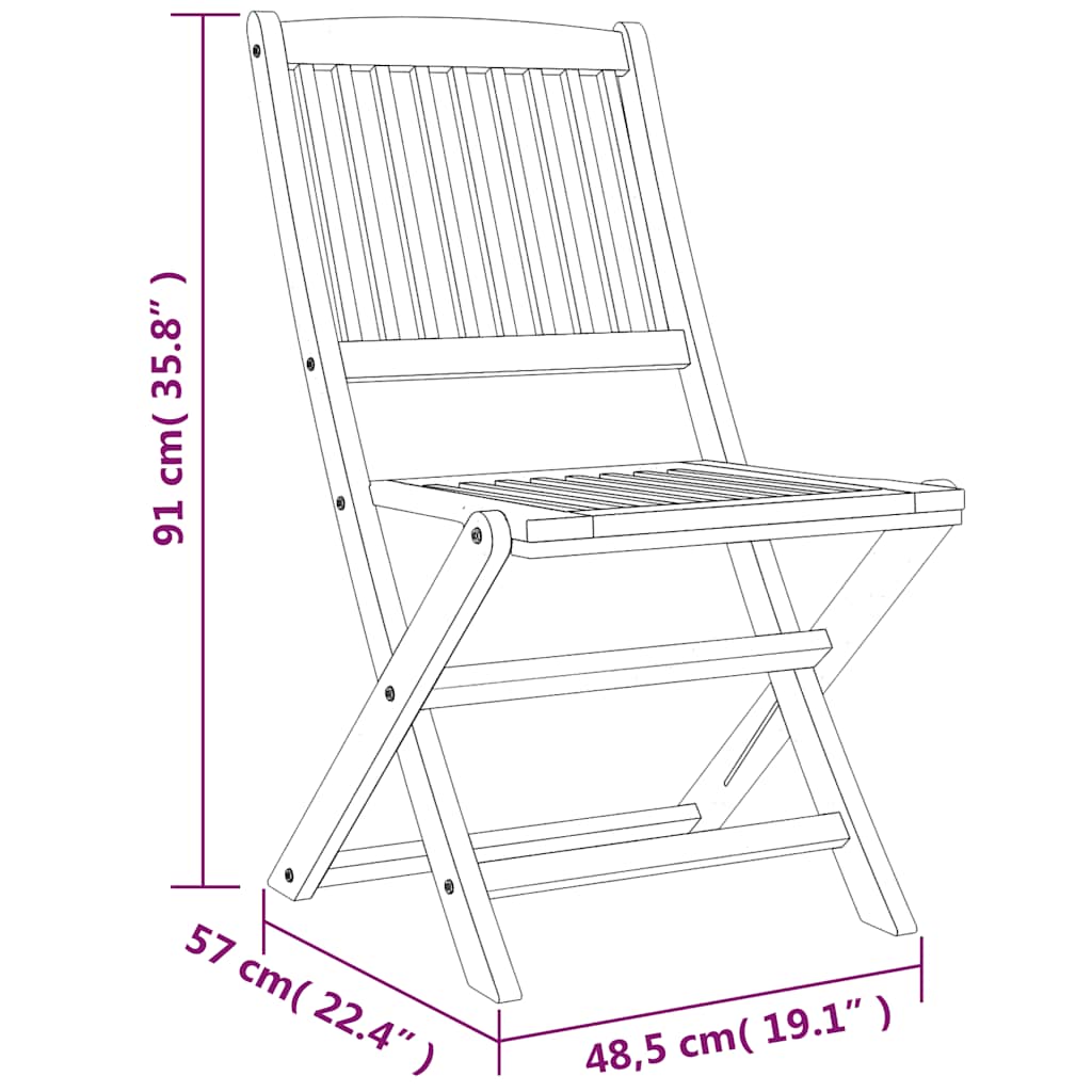 Ensemble à manger de jardin 5 pcs Bois d'acacia solide