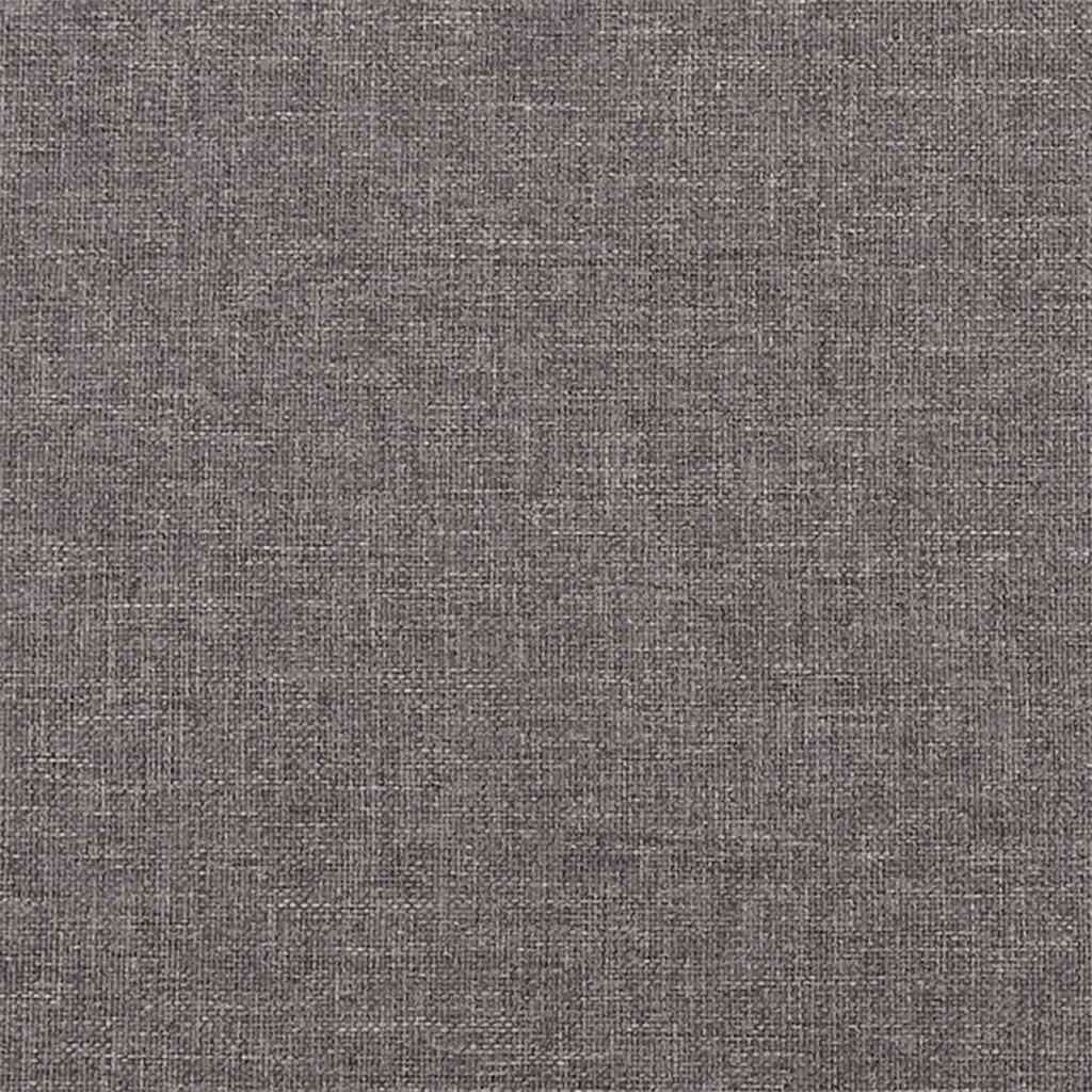 Canapé à 3 places avec repose-pieds Gris foncé 210 cm Tissu