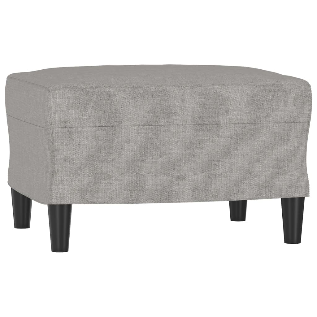 Fauteuil avec repose-pied Gris clair 60 cm Tissu - XIOS